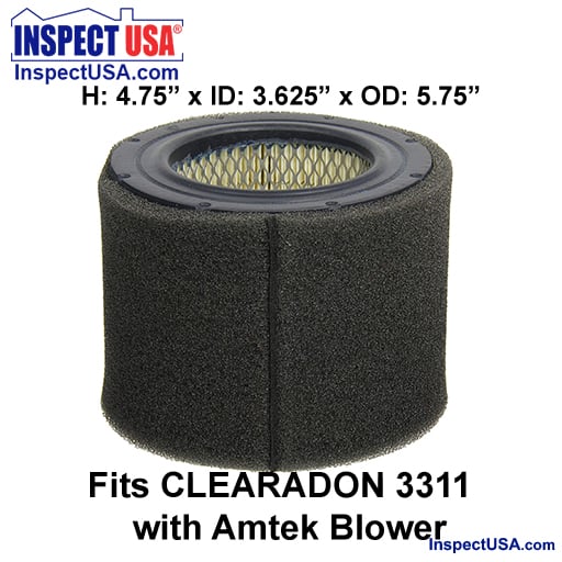 AiRaider Air Filter (28453) for Clearadon Amtek Blower