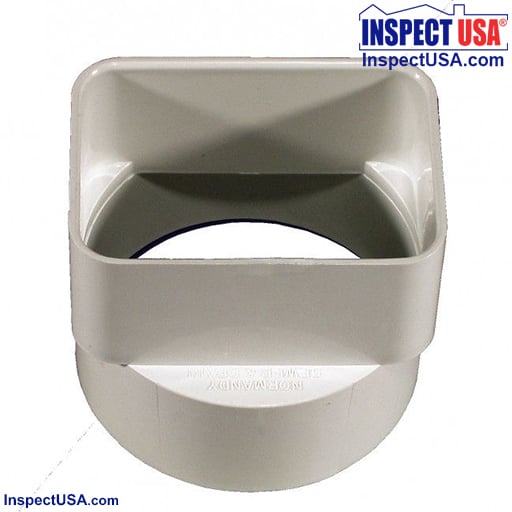 Downspout Adapter (28482) 3x4" Downspout to 4" Schedule 20 Pipe