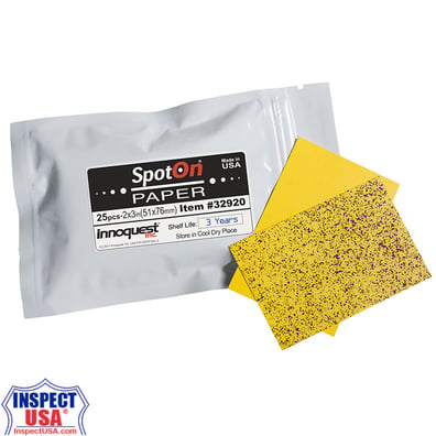 SpotOn Spray Pattern Test Paper 2"x3" (32920) 25 Sheet Pack