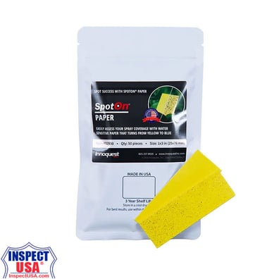 SpotOn Spray Pattern Test Paper 1"x3" (32930) 50 Sheet Pack