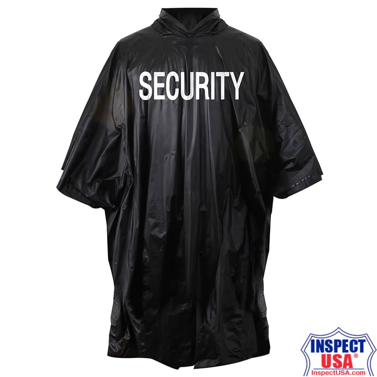 Vinyl Security Poncho Black Light 10mil (3687) 80" x 50" Full Cut