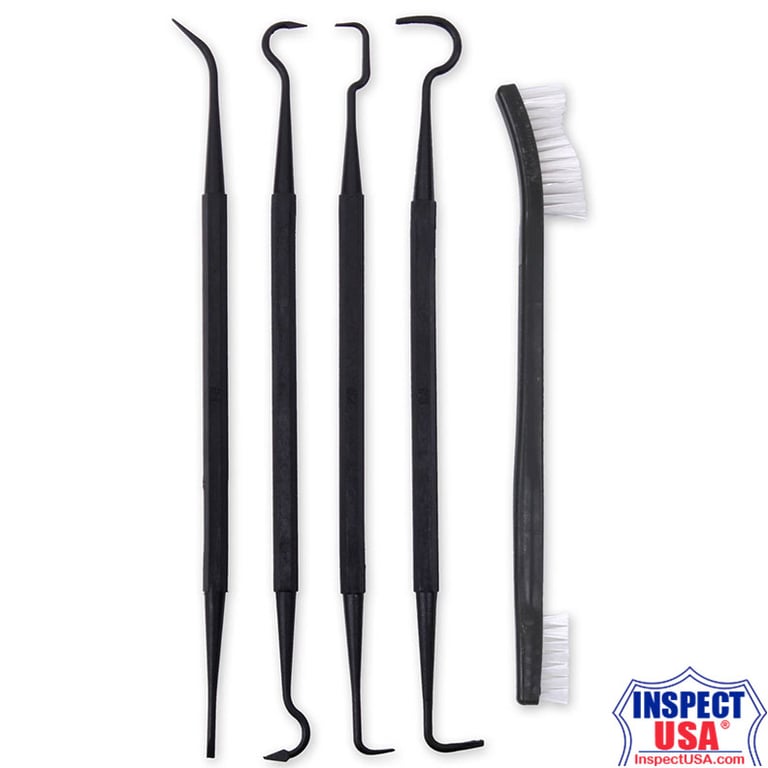 5 Piece Non-Conductive Cleaning Pick & Brush Kit (3821) Nylon