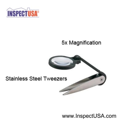 Magnifier Tweezers 5x Magnification (425) 2-1/4" Stainless Steel