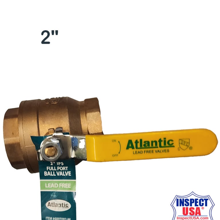 Full Port Brass 2" Ball Gate Valve (600T002NL) Lead Free