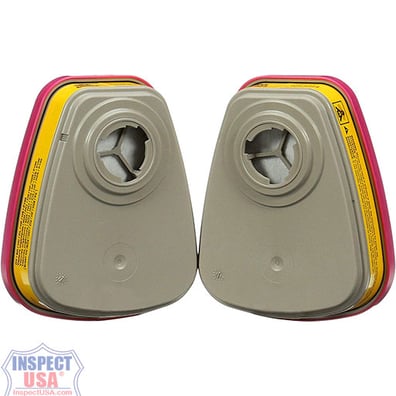 3M Replacement N100 Cartridges (60923HB1-C) for Multi-purpose Respirator