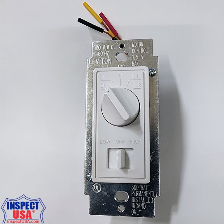 White Fan & Light Control 300 Watt Maximum (6620-WSP) 120 Volt