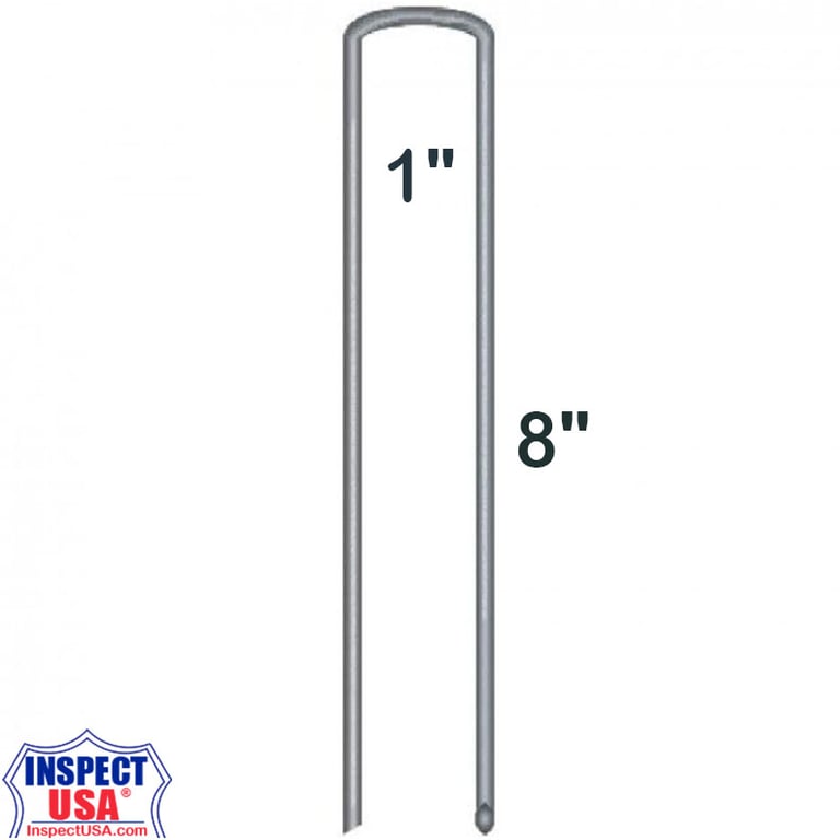 Vapormat Heavy Duty 8 gauge Steel 8" x 1" Staples (66240) 500 Per Box