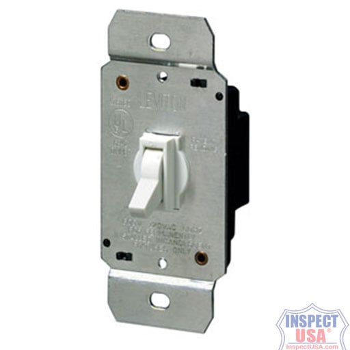 White 3-Way Toggle Dimmer, 600 Watt Maximum (6643W) 120 Volt AC 60Hz