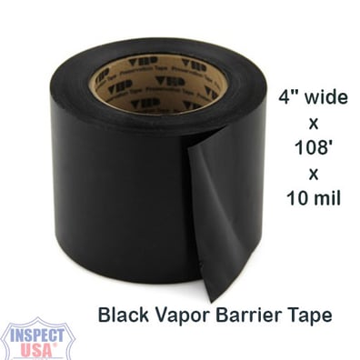 Vapor Barrier Tape 4" x 108' (68017) Black 10mil