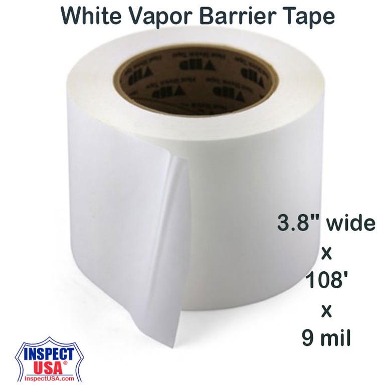 Vapor Barrier Tape 3.8" x 108' (68066) White 9mil