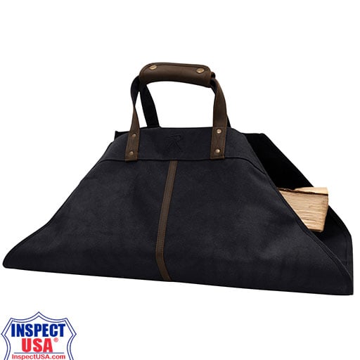 Rothco Canvas Waxed Canvas Log Carrier 38x28 Inches (71080) Black