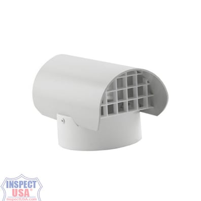 Roof & Wall Vent Cap 3" PVC White (76001) Fits SCH40 Pipe