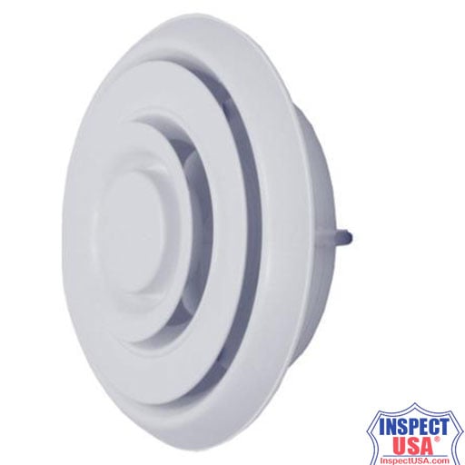 Ventilation Grill 4" Diffuser Adjustable (76036-1) White