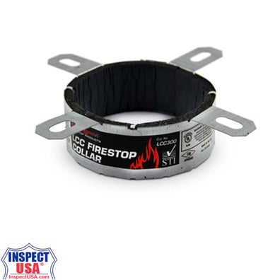 STI 3" SpecSeal LCC Intumescent Firestop Collar (76042-1) Water Resistant