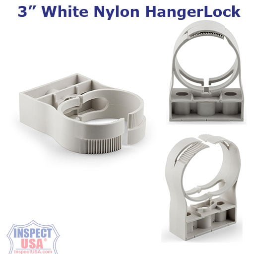 HangerLok 3" Self-locking Pipe Hangers (76075) White Nylon