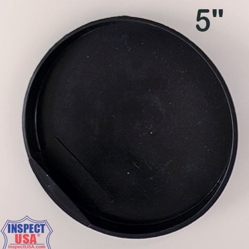 Plug: 5" Black HDPE High-Density Polyethylene (76080) Cap