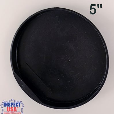 Plug: 5" Black HDPE High-Density Polyethylene (76080) Cap