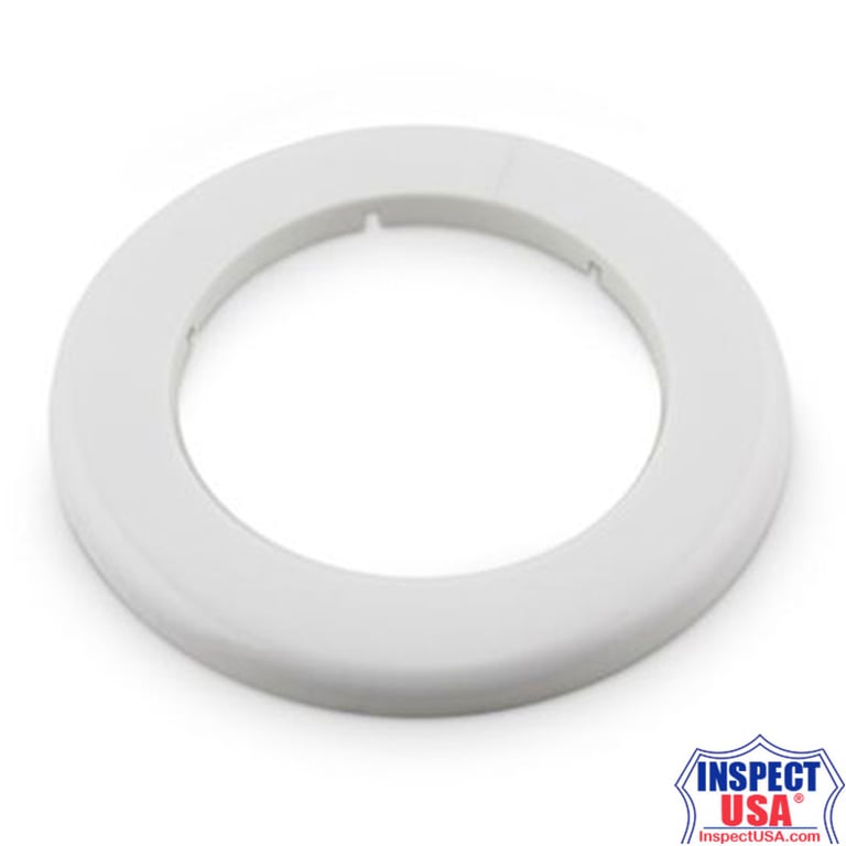 Trim Ring White 4" (79138-1) Plastic Cosmetic Flange