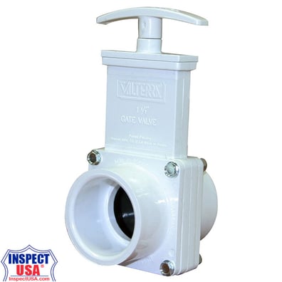 PVC 1-1/2" Gate Valve (6101) with SLIP Female Connection