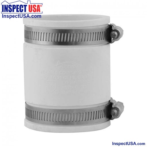 Flexible Coupling 2"x2" WHITE (79232) with SS Heavy Duty Clamps