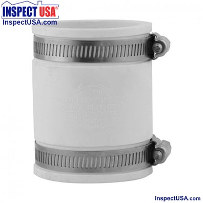 Flexible Coupling 2"x2" WHITE (79232) with SS Heavy Duty Clamps