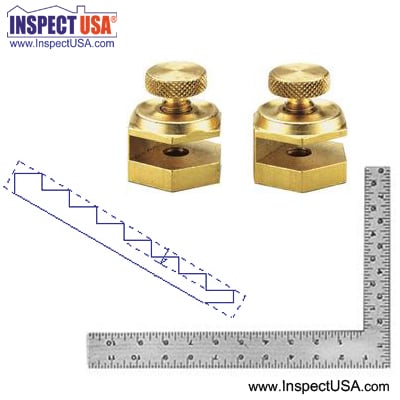 General Tools Stair Gage Set (803) Brass Plated Square Locks