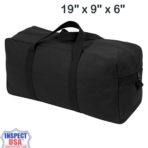 Rothco Canvas 19"x9"x6" Tanker Style Tool Bag (8183) Black