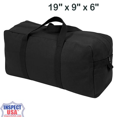 Rothco Canvas 19"x9"x6" Tanker Style Tool Bag (8183) Black