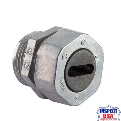 UF 1/2" Cable Connector Watertight (90661) Zinc Conduit Connector