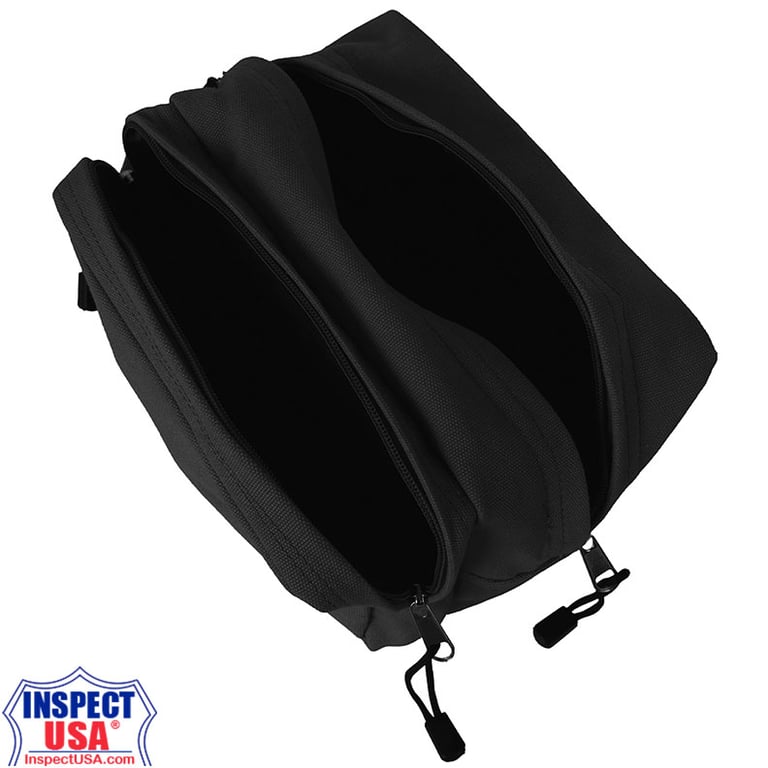 Rothco Canvas Dual Compartment 8"x7"x5" Tool Bag (9126BK) Black