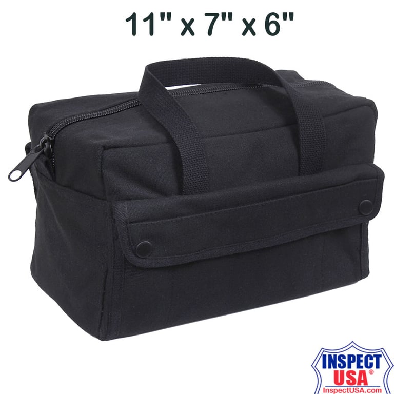Canvas Heavy 11x7x6" Mechanics Tool Bag (9191) Black