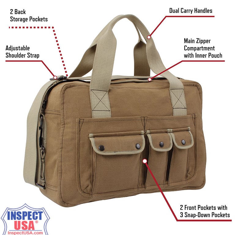 Rothco Canvas 16"x12"x6.5" CarryAll (9761) Shoulder Bag