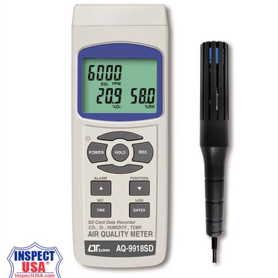 Lutron Air Quality Meter (AQ-9918SD) with CO2 and O2 Sensor