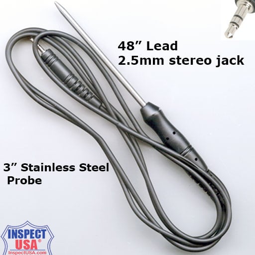 3" Stainless Steel Thermistor Temperature Probe (ATT31) -4° to 158°F