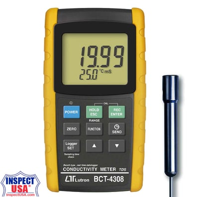 Lutron Ruggedized Conductivity TDS Meter (BCT-4308) with Remote Probe