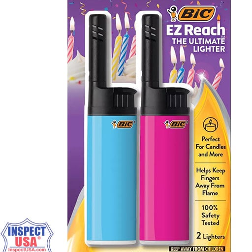 BIC EZ Reach Candle Lighter (LCEZP2) 2Pack, 1.45