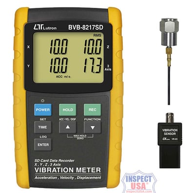 Vibration Meter 3-Axis & 3-Channel (BVB-8217SD) Data Logging