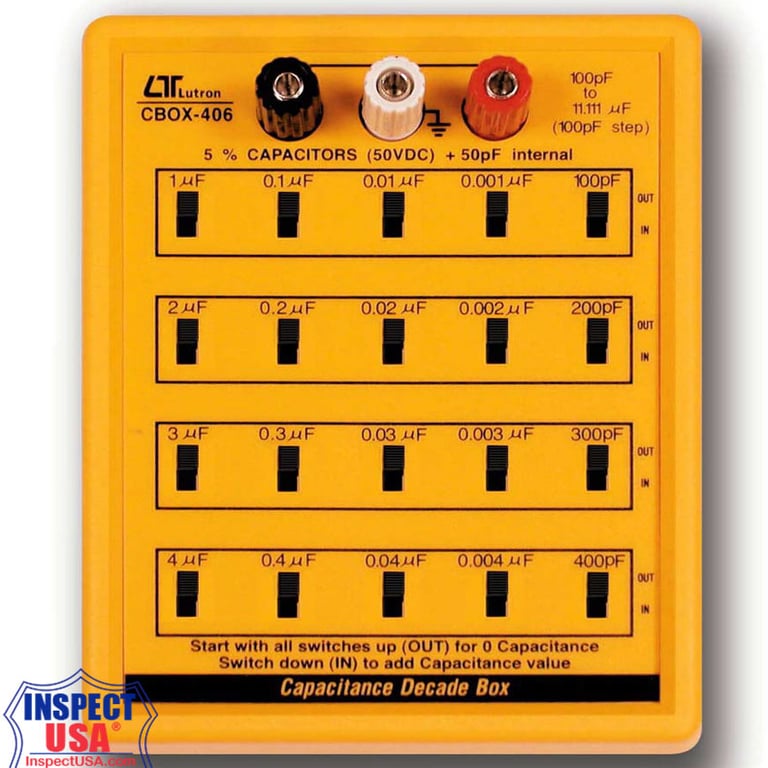 Lutron Capacitance Decade Box (CBOX-406) 5 Capacitance Decades