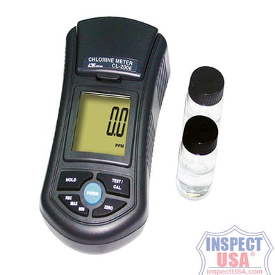Chlorine Meter Kit (CL-2006) with Standard Solutions & Case