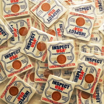 Carbon Monoxide Safety Badges (cP1-100) CO Gas Detector 100 Pack