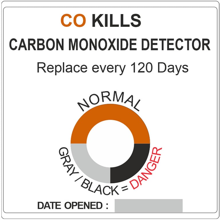 Safety Carbon Monoxide Badge 2"x2" (cPG5) Custom Printed
