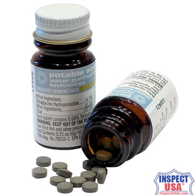 Potable Aqua Water Purification Tablets (D2304F) with PA Plus