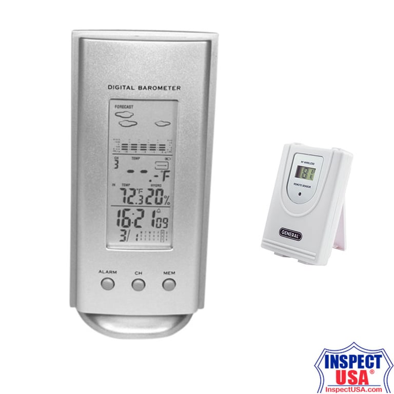Wireless Weather Station Temp, RH & Barometer (DBAR110) with Remote Sensor