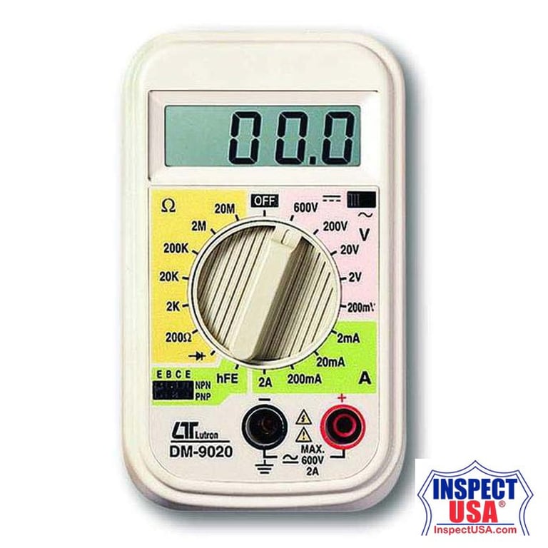Lutron Pocket Digital Multimeter (DM-9020) ACA, DCA, ACV, DCV, Diode, HFE
