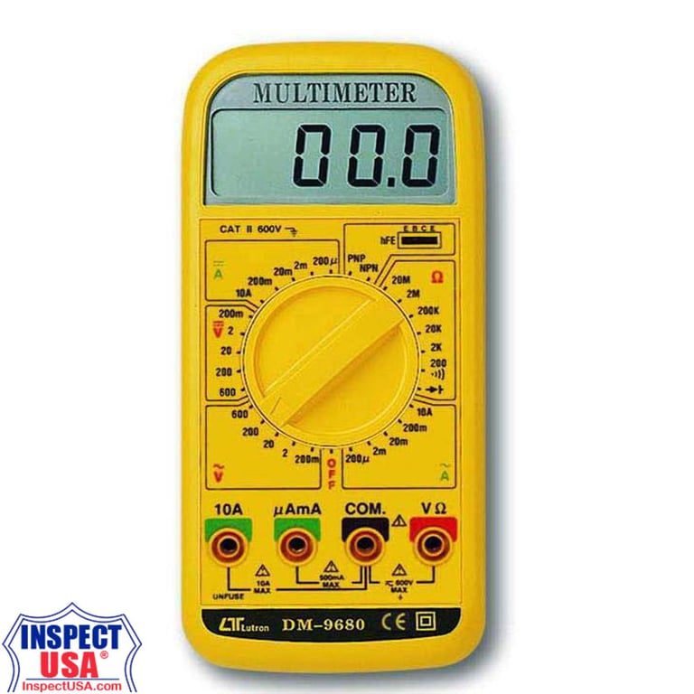 Multimeter (DM-9680) with Test Leads & RS-232 Interface