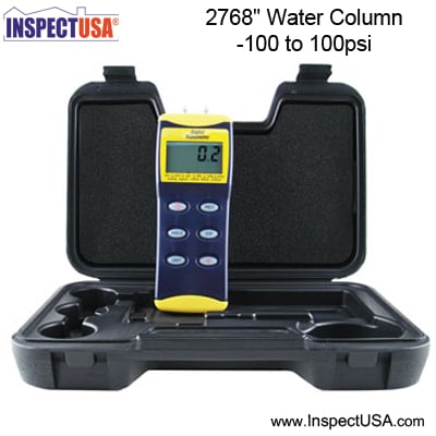 Manometer Digital; 2768" WC [-100 to 100psi] (DM8200) RS232