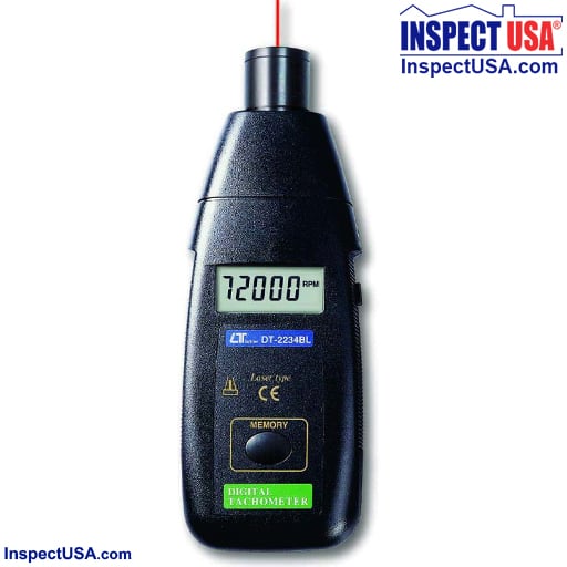 Tachometer Digital, Photo 10-99,999 RPM (DT-2234BL) Laser Targeting