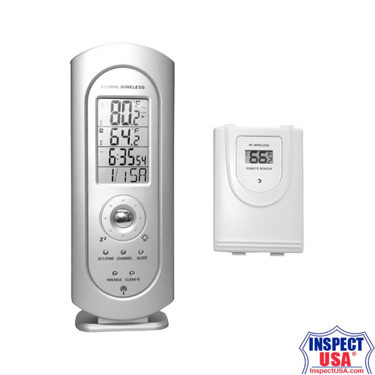 Wireless Thermometer & Clock (DTC500) with Remote Sensor