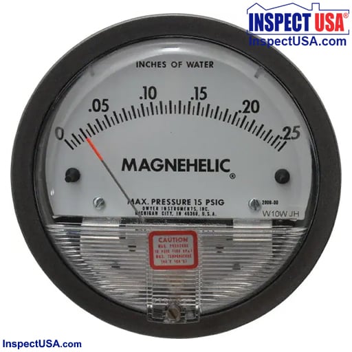 Dwyer Magnehelic Manometer (2000-00) 0-0.25"WC High Resolution