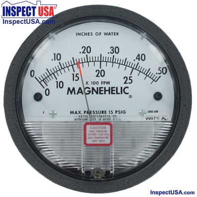 Dwyer Magnehelic Manometer (2000-0) 0-0.5"WC High Resolution